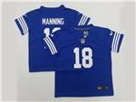 Indianapolis Colts #18 Peyton Manning Toddler Blue Vapor Limited Jersey