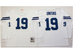 Baltimore Colts #19 Johnny Unitas 1970 Throwback White Jersey