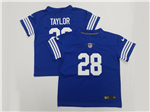 Indianapolis Colts #28 Jonathan Taylor Toddler Blue Vapor Limited Jersey