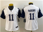 Dallas Cowboys #11 Micah Parsons Women's White Alternate Vapor Limited Jersey