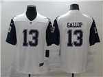 Dallas Cowboys #13 Michael Gallup Alternate White Vapor Limited Jersey