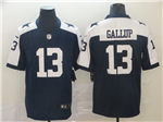 Dallas Cowboys #13 Michael Gallup Thanksgiving Blue Vapor Limited Jersey