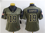 Dallas Cowboys #19 Amari Cooper Women's 2021 Olive Salute To Service Limited Jersey