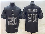 Dallas Cowboys #20 Tony Pollard Black RFLCTV Limited Jersey
