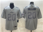 Dallas Cowboys #20 Tony Pollard Gray Atmosphere Fashion Limited Jersey