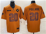 Dallas Cowboys #20 Tony Pollard 2023 Brown Salute To Service Limited Jersey