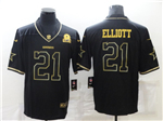 Dallas Cowboys #21 Ezekiel Elliott Black Gold Vapor Limited Jersey
