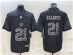 Dallas Cowboys #21 Ezekiel Elliott Black RFLCTV Limited Jersey