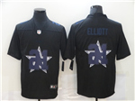 Dallas Cowboys #21 Ezekiel Elliott Black Shadow Logo Limited Jersey