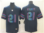 Dallas Cowboys #21 Ezekiel Elliott Navy City Edition Limited Jersey