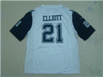 Dallas Cowboys #21 Ezekiel Elliott White Color Rush Limited Jersey