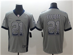 Dallas Cowboys #21 Ezekiel Elliott Gray Drift Fashion Limited Jersey