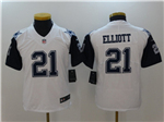 Dallas Cowboys #21 Ezekiel Elliott Youth White Color Rush Limited Jersey