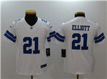 Dallas Cowboys #21 Ezekiel Elliott Youth White Vapor Limited Jersey