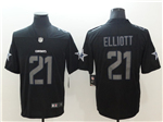 Dallas Cowboys #21 Ezekiel Elliott Black Vapor Impact Limited Jersey