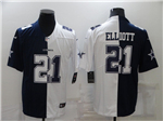 Dallas Cowboys #21 Ezekiel Elliott Split Blue/White Limited Jersey