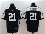Dallas Cowboys #21 Ezekiel Elliott Thanksgiving Blue Vapor Limited Jersey