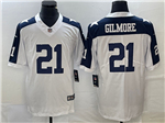 Dallas Cowboys #21 Stephon Gilmore Thanksgiving White Vapor Limited Jersey