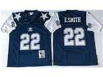 Dallas Cowboys #22 Emmitt Smith 1995 Throwback Navy Blue Jersey