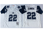 Dallas Cowboys #22 Emmitt Smith 1995 Throwback White Jersey
