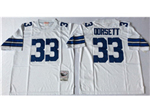 Dallas Cowboys #33 Tony Dorsett 1977 Throwback White Jersey