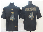 Dallas Cowboys #4 Dak Prescott Black Gold Vapor Limited Jersey