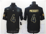 Dallas Cowboys #4 Dak Prescott 2020 Black Salute To Service Limited Jersey