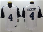 Dallas Cowboys #4 Dak Prescott White Color Rush Limited Jersey