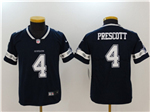 Dallas Cowboys #4 Dak Prescott Youth Blue Vapor Limited Jersey