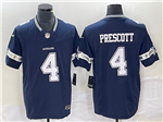 Dallas Cowboys #4 Dak Prescott Blue Vapor F.U.S.E. Limited Jersey