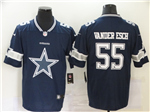 Dallas Cowboys #55 Leighton Vander Esch Blue Team Big Logo Vapor Limited Jersey