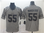 Dallas Cowboys #55 Leighton Vander Esch Gray Gridiron Gray Vapor Limited Jersey