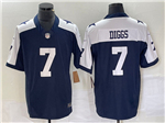 Dallas Cowboys #7 Trevon Diggs Thanksgiving Blue Vapor F.U.S.E. Limited Jersey