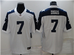 Dallas Cowboys #7 Trevon Diggs Thanksgiving White Vapor Limited Jersey