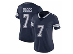 Dallas Cowboys #7 Trevon Diggs Women's Blue Vapor Limited Jersey