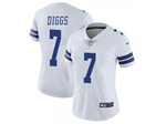 Dallas Cowboys #7 Trevon Diggs Women's White Vapor Limited Jersey