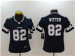 Dallas Cowboys #82 Jason Witten Women's Blue Vapor Limited Jersey