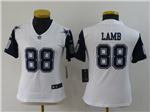 Dallas Cowboys #88 CeeDee Lamb Women's White Color Rush Limited Jersey