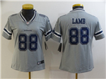Dallas Cowboys #88 CeeDee Lamb Women's Gray Inverted Limited Jersey