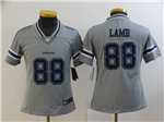 Dallas Cowboys #88 CeeDee Lamb Youth Gray Inverted Limited Jersey