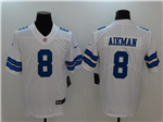 Dallas Cowboys #8 Troy Aikman White Vapor Limited Jersey