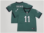 Philadelphia Eagles #11 A.J. Brown Toddler Green Vapor Limited Jersey