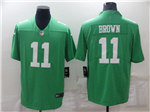 Philadelphia Eagles #11 A.J. Brown Throwback Green Vapor Limited Jersey