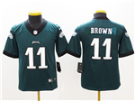Philadelphia Eagles #11 A.J. Brown Youth Green Vapor Limited Jersey