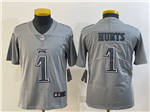Philadelphia Eagles #1 Jalen Hurts Youth Gray Atmosphere Fashion Limited Jersey