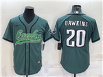 Philadelphia Eagles #20 Brian Dawkins Green Baseball Cool Base Jersey
