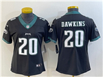 Philadelphia Eagles #20 Brian Dawkins Women's Black Vapor Limited Jersey