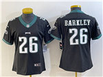 Philadelphia Eagles #26 Saquon Barkley Women's Black Vapor Limited Jersey