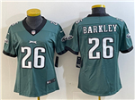 Philadelphia Eagles #26 Saquon Barkley Women's Green Vapor Limited Jersey