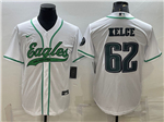 Philadelphia Eagles #62 Jason Kelce White Baseball Cool Base Jersey